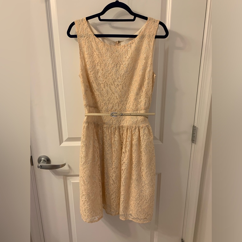 LOFT Women’s Cream Lace Dress